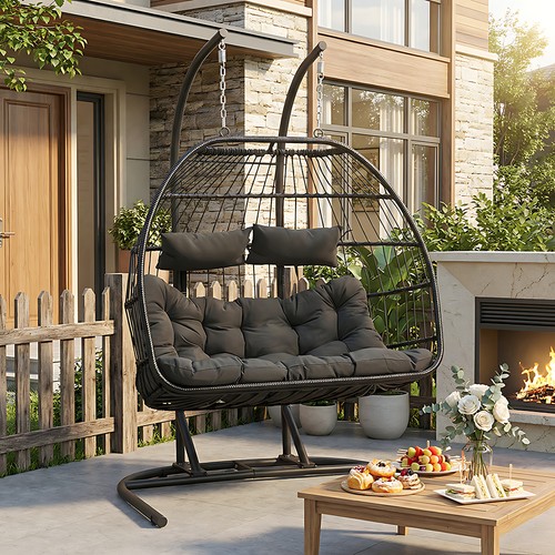 Hanging rattan egg - rattan, chair