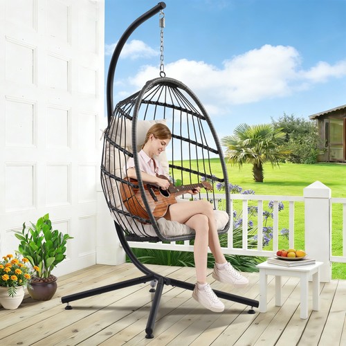 Egg chair with stand outdoor - with,