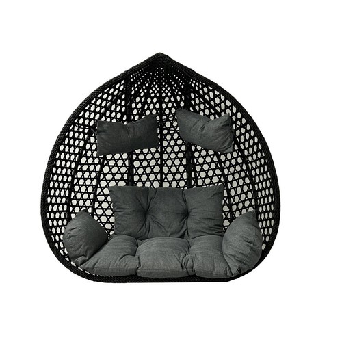 Double hanging egg - double, black