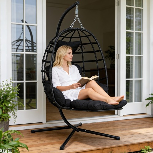 Hanging egg chair - hanging, with