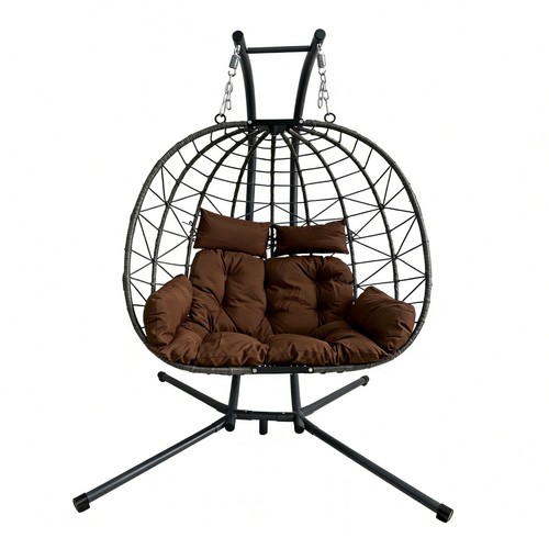 Double hanging egg chair with - chair,