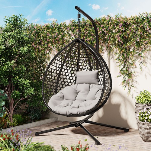 Hanging egg chair with stand - chair,