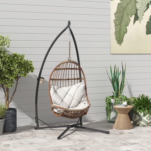 Hanging chair stand steel - chair, egg