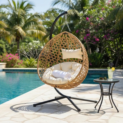 Folding rattan hanging - pe,