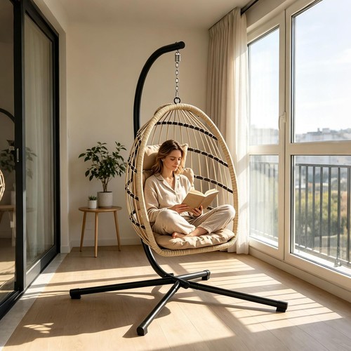 Hanging egg chair - hanging, stand