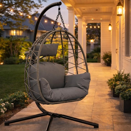 Hanging egg chair - hanging, stand