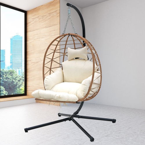 Hanging egg chair with - egg,