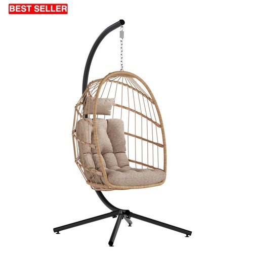 Hanging egg chair swing - chair, wicker