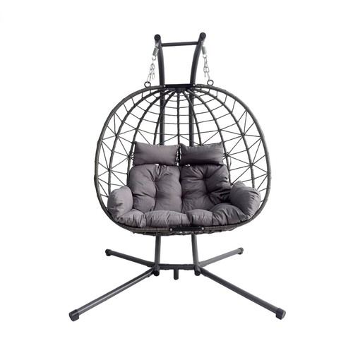 Double hanging egg chair - hanging,
