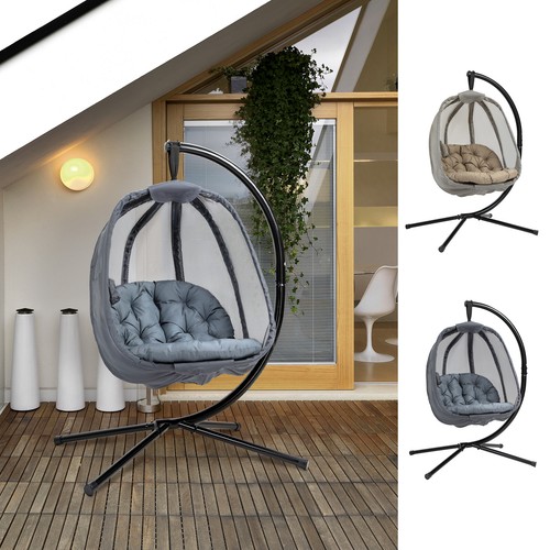Hanging egg chair folded - folded, swing