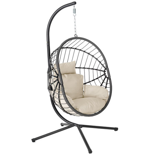 Hanging egg chair with stand - hanging,