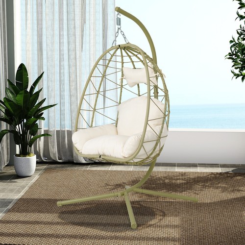 Hanging egg chair with stand - chair,