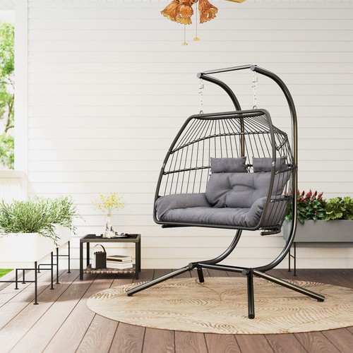 Rattan double hanging egg - double,