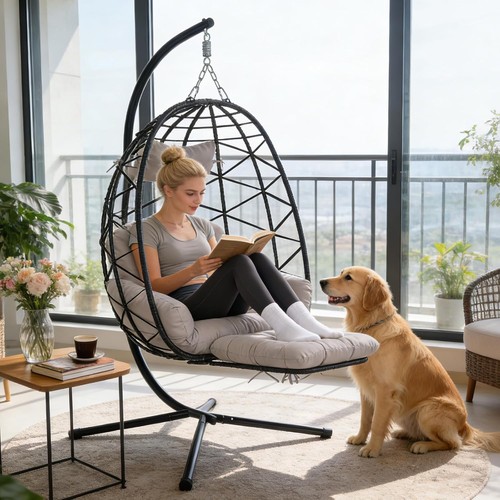 Indoor outdoor hanging egg - hanging,