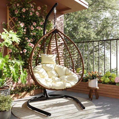 Hanging egg chair with stand - egg,