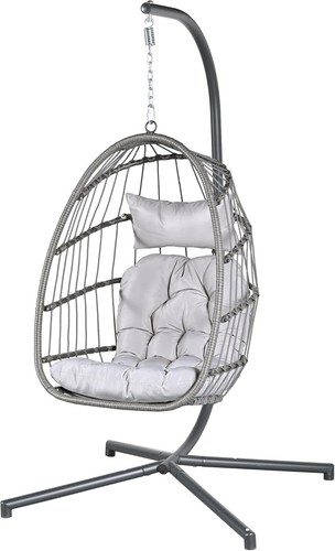 Egg hanging chair with stand - egg,