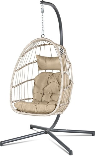Relaxing egg chair - chair, beige