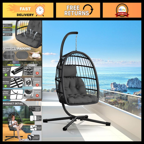Hanging egg chair with stand - egg,