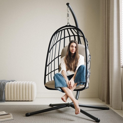 Hanging egg chair with stand - hanging,