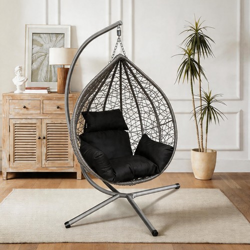 Rattan garden hanging swing - hanging,