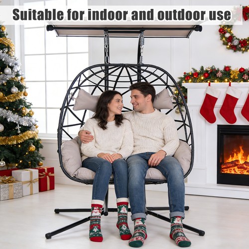 Person hanging egg chairs - hanging,