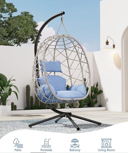 Hanging egg chair with stand - egg,